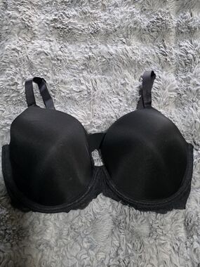 Calvin Klein Black Padded Underwire Bra with Lace Trim